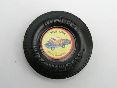 Hot Wheels 1970 Redline Waste Wagon botón de plástico con lengüeta Foto 1 de 2