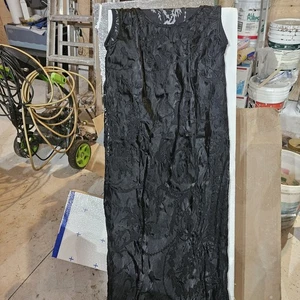 Vintage Carole little  black floral size 14 full length wide Flare gown - Picture 1 of 4