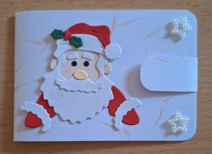 3D Geldgeschenk-Grusskarte °niedlicher Weihnachtsmann° Weihnachten Handarbeit - Bild 1 von 2