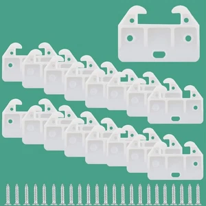 Litoexpe 20 Pieces Plastic Drawer Guides 58×41×29mm - 20 Pcs, White - Picture 1 of 7