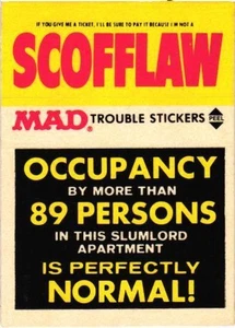 1983 Fleer Mad Trouble Sticker - Scofflaw - Picture 1 of 2