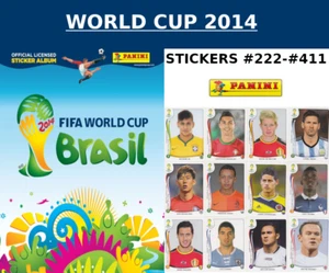 PANINI WORLD CUP 2014 BRASIL STICKERS #222 - #411 - Picture 1 of 191