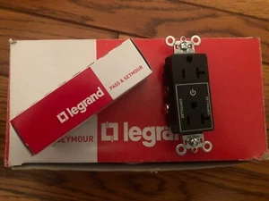 Legrand Pass Seymour TR26362CHBK Tamper Resistant Receptacle Half Controlled 20A - Picture 1 of 4