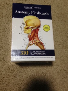 ANATOMY FLASHCARDS THIRD EDITION  NEW 310 FULL-COLR CARDS KAPLAN MEDICAL - Picture 1 of 4