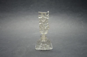 Antigua botella de perfume checa Art Deco, vidrio de cristal transparente Dauber - Imagen 1 de 5