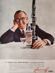 1958 Life Ad SMIRNOFF Wodka lässt Sie atemlos sagt BENNY GOODMAN! - Bild 1 von 1