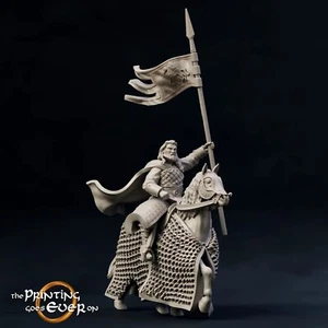 Figure Medievali Cavaliere Porta Banner - Modelli 75mm - Famiglia Reale - Bild 1 von 1