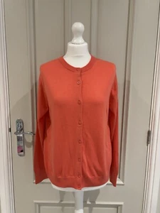 Beautiful Uniqlo Women’s Coral Pink Cotton Blend Knitted Cardigan, Size XL,VGC - Picture 1 of 12