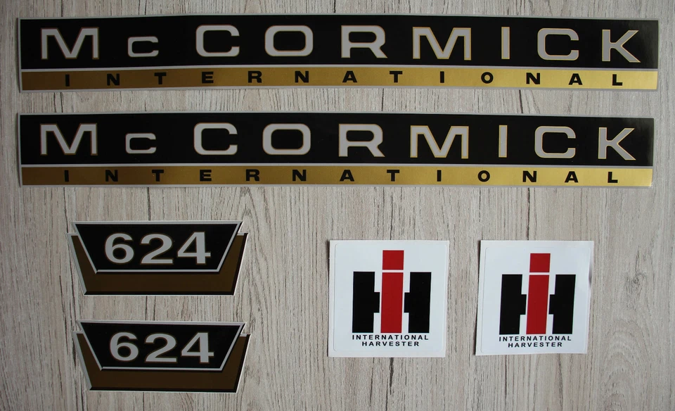 IHC / Mc Cormick Aufkleber international 624 Gold Logo Emblem Sticker Label kurz - Bild 1 von 1