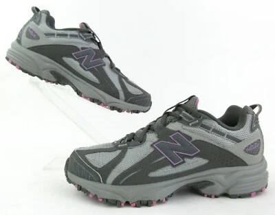 New Balance 411 Womens All Terrain Trail Running Shoes Sz 8.5 Gray Silver Pink  - Imagem 1 de 4