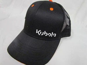 NEW! Kubota Tractor Snapback Hat Cap K-Products Black Mesh-Back Embroidered Logo - Picture 1 of 6