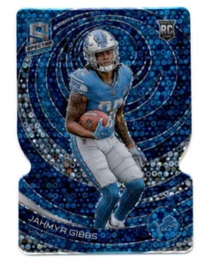JAHMYR GIBBS 2023 PANINI SPECTRA #119 DIE-CUT ROOKIE NEON BLUE PRIZM #/50 T5483 - Picture 1 of 2