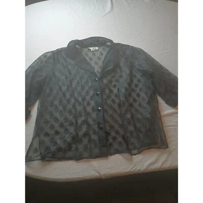 Younique винтажный женщин на пуговицах чистый прихотливый фея блузка размер 26/28 - Изображение 1 из 4