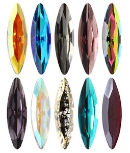 AUREA Crystals A4221 Delgado Navette Piedras Elegantes Cristales - Imagen 1 de 56