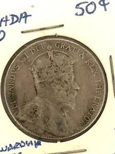 Canada Silver 1910 50 Cents. Kong George. Scarce date - Picture 1 of 3