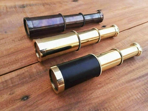 6 Zoll antikes nautisches Teleskop aus Messing Marine Piraten Mini faltbares Zielfernrohr Geschenk - Bild 1 von 3
