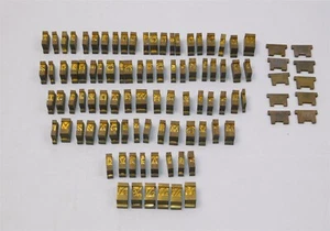 Vtg Lot 98 Printing Press Typeset Letterpress Molds Letters Fractions Symbols - Picture 1 of 15
