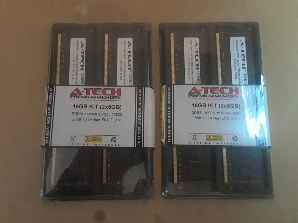 A-Tech 32GB (4x8GB) DDR3L 1600MHz PC3L-12800 (PC3-12800) CL11 DIMM 2Rx8 ... - Image 1 of 1