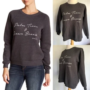 BILLABONG Official Women's “Palm Trees & Ocean Breeze” Crop Sweatshirt Sz Medium - Picture 1 of 6