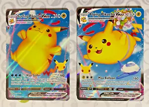 Surf Flying Pikachu VMAX 009/025 007/025 SET di 2 Pokemon TCG Celebrazioni NM - Foto 1 di 4