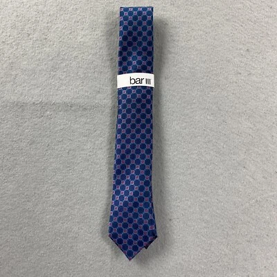 Bar lll Tie Mens Blue Geometric Necktie - Image 1 of 4