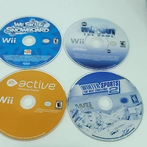 Nintendo Wii Games Lot of 4 Bundle Winter Sports Active Wipeout Ski Snowboard  - Picture 1 of 5
