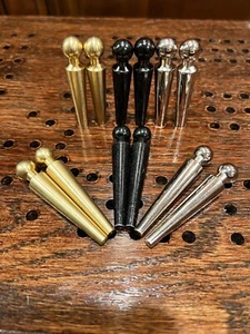 Jumbo 9 Pieces Metal Cribbage Pegs Cribbage Board Pegs Fit 1/4” Holes - Picture 1 of 2