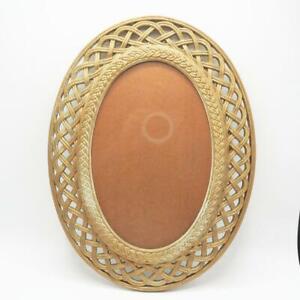 Vtg Homco Reticulated Picture Frame for 7x11 Oval
