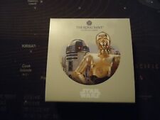 star wars 2023 royalmint R2-D2 & C-3PO SILVER PROOF COLOUR 50p coin new free p&#