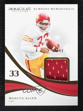 2019 Panini Immaculate Collegiate Numbers Memorabilia /49 Marcus Allen #57 HOF