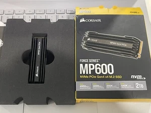 Corsair Force Series MP600 2TB Model CSSD-F2000GBMP600R2 Gen4 M.2 SSD 100% GH - Picture 1 of 5