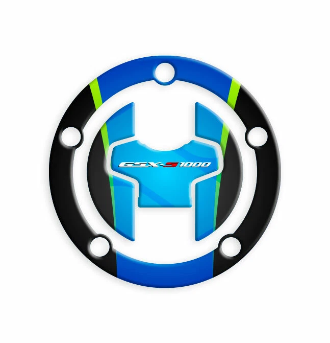 AZ GRAPHISHOP PROTEZIONE TAPPO BENZINA RESINA 3D SUZUKI GSX-S 1000 F 2017-2018 GP-389(M) Blue