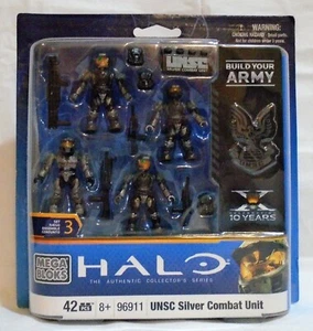 MEGA BLOKS 96911 HALO AUTHENTIC UNSC SILVER COMBAT UNIT MOSC SEALED RETIRED - Picture 1 of 4