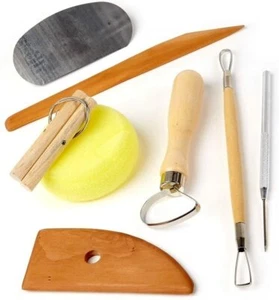 Kit de herramientas de cerámica para principiantes Jack Richeson & Co. - juego de 8 piezas - nuevo - Imagen 1 de 2