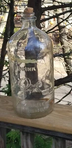 VINTAGE 1 GALLON GLASS BOTTLE PUROCK HIRES - Picture 1 of 24