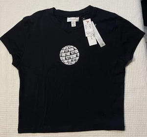 Tee shirt bébé Topshop crop top femme 12 imprimé cowboy carter neuf avec étiquette - Photo 1/3