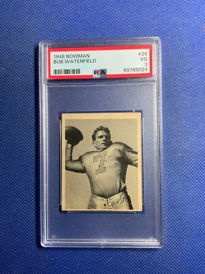 1948 Bowman #26 Bob Waterfield Los Angeles Rams PSA 3 - Image 1 of 2