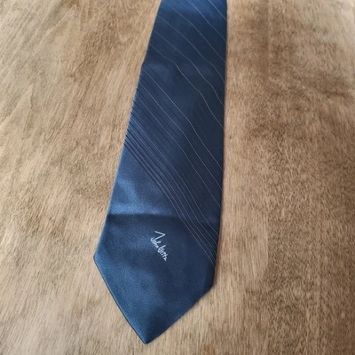 John Weitz Men's Blue With Pin Stripe Polyester 3" Neck Tie - Image 1 of 3