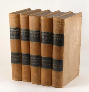 The Physiology Of Man by Austin Flint 5 Vols. Complete D. Appleton 1875  BCPA - Picture 1 of 22