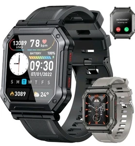 Kimeag Smart Watch for Men Fitness Tracker: Military Watches Black ~ Brand New - Photo 1 sur 7