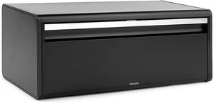 Brabantia Fall Front Bread Bin - Confident Matt Black - Picture 1 of 3