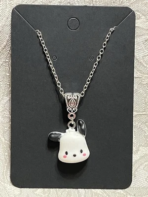 Sanrio Silver Chain Pochacco Pendant Necklace Hello Kitty Necklace 18” - Image 1 of 2