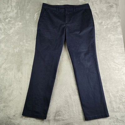 Pantalones Lauren Ralph Lauren Para Hombre 34x28 Azul Marino Frente Plano Chino Carrera Oficina Foto 1 de 4