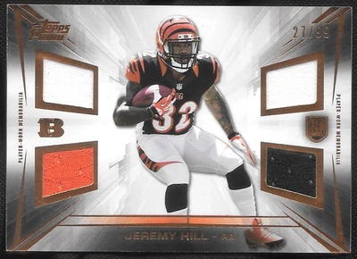 2014 Topps Prime Quad Relics Copper /99 Jeremy Hill #QR-JH Rookie RC - Image 1 of 2