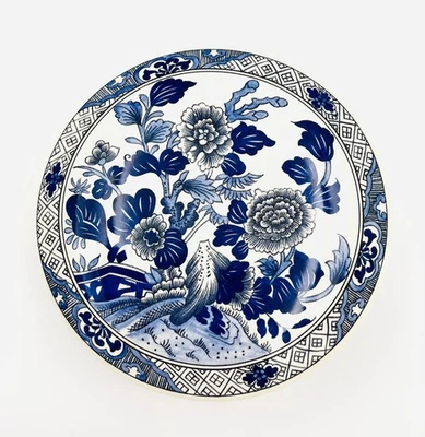 Vintage Tiffany & Co. Blue & White Peony Trinket Box - Image 1 of 4