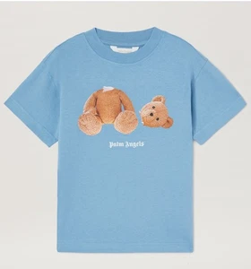 PALM ANGELS BEAR T-SHIRT S/S DUSTY BLUE Retail $200 Certificate Of Authenticity - Picture 1 of 10