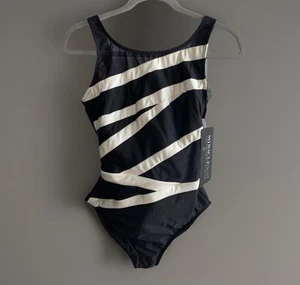 Miraclesuit US Size 12 Black White One Piece Swimsuit Somer Pointe NWT - Imagen 1 de 15