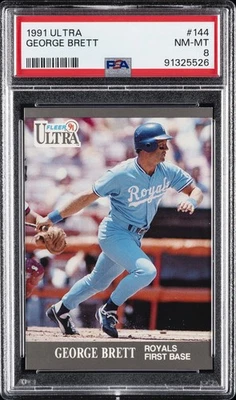 1991 ULTRA #144 GEORGE BRETT PSA 8 - Image 1 of 2