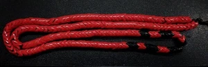 Antique Czech Glass Snake Beads Strand 24" Black And Red Coral Style - Picture 1 of 1