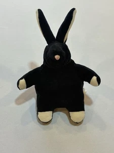 Manhattan Toy Company Pudgie Rabbit Bunny Soft Plush Beanie Fat Black 5" 1997 - Picture 1 of 3